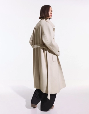 Тренч из мягкой ткани с поясом- Заказать в России