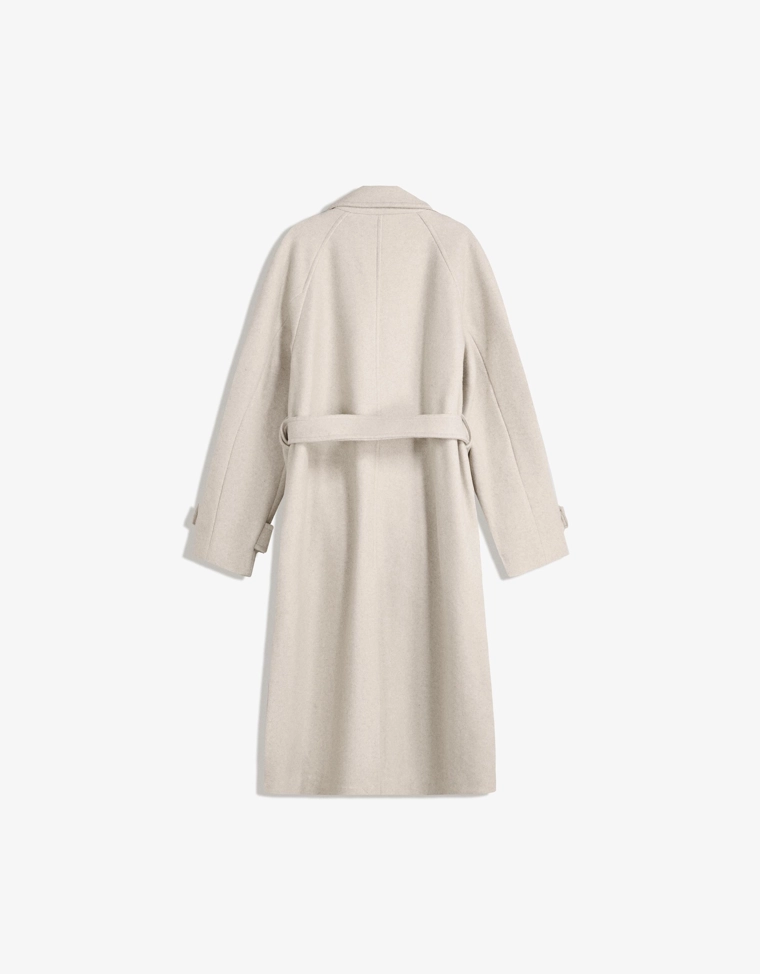 Тренч из мягкой ткани с поясом