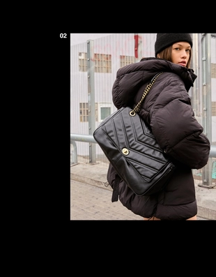 Сумка на плечо из стеганой искусственной кожи- Заказать в России