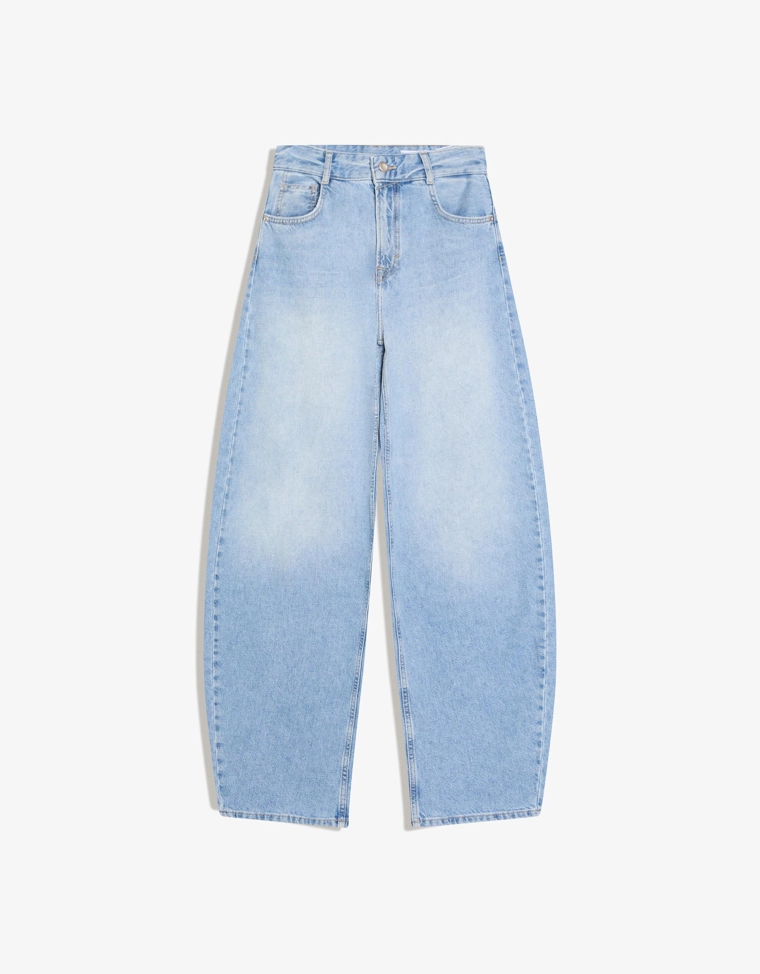 Джинсы barrel с высокой посадкой