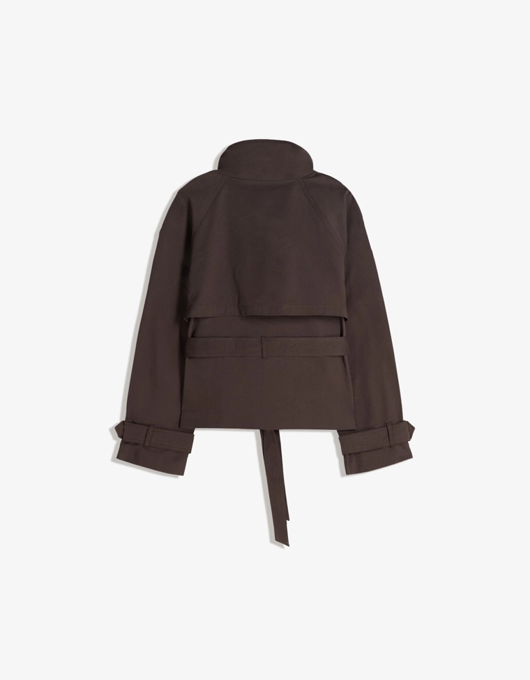 Куртка-тренч с воротником-стойкой