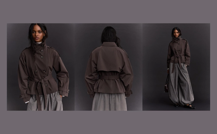 Куртка-тренч с воротником-стойкой