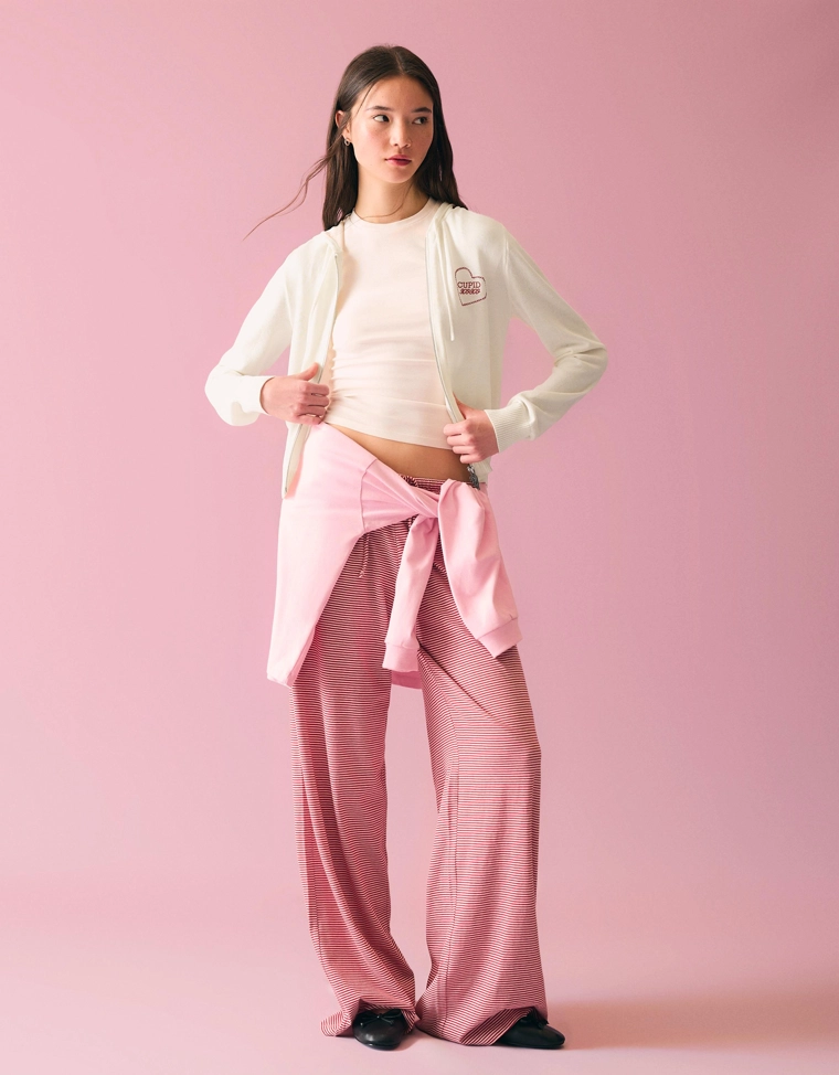 Худи на молнии с капюшоном и принтом