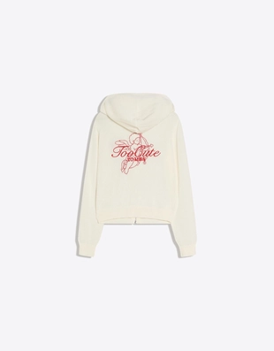 Худи на молнии с капюшоном и принтом- Заказать в России