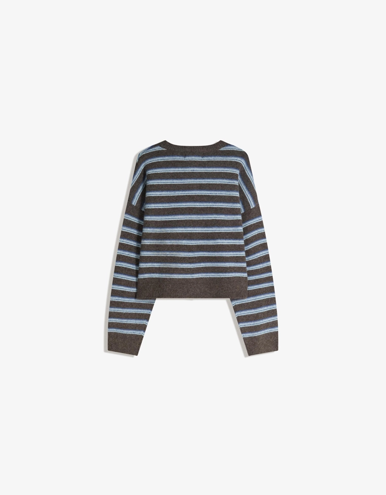 Кардиган в полоску на пуговицах