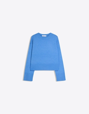 Light blue | 7110/686/406 - Bershka Свитер оверсайз с рифленым низом