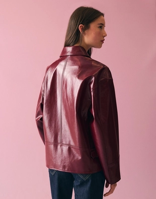 Куртка в стиле TRUCKER из искусственной кожи- Заказать в России