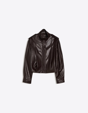 Куртка с эффектом плиссированной кожи BERSHKA- Заказать в России