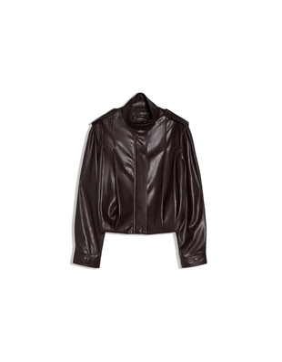 Куртка с эффектом плиссированной кожи BERSHKA- Заказать в России