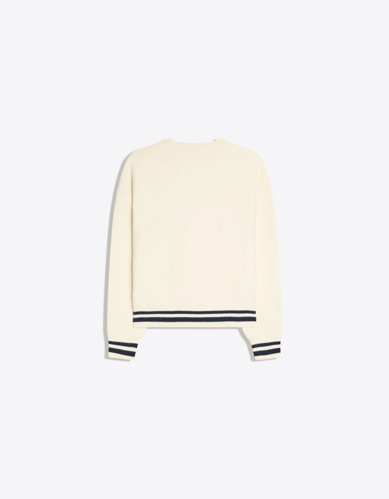 Свитер с принтом и эффектом махровой ткани