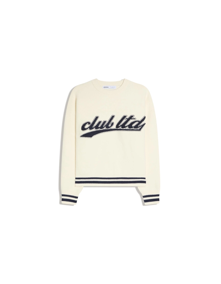 Свитер с принтом и эффектом махровой ткани