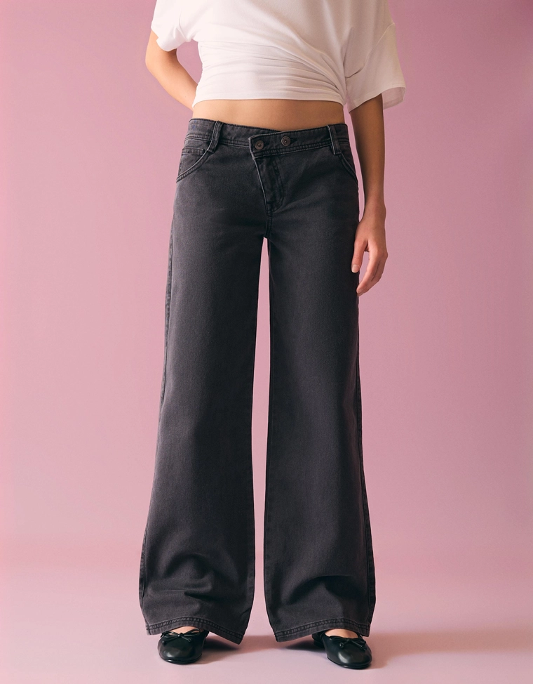 Брюки из твила с принтом