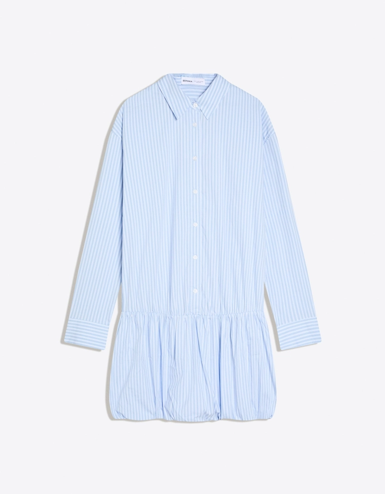 Рубашечное мини-платье со вставкой bershka