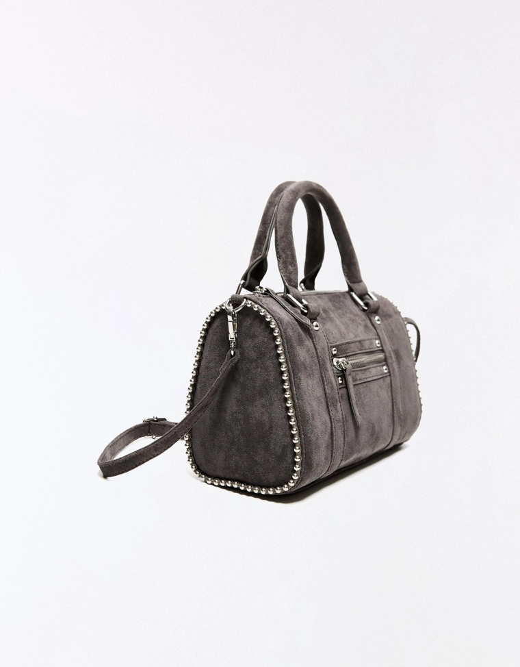 Сумка-боулинг из искусственной замши