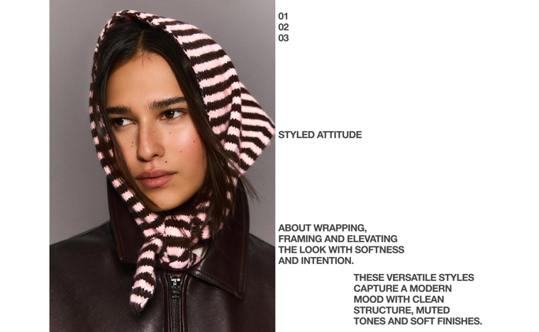 Платок с принтом в горошек