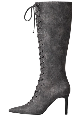 LACE-UP HEELED BOOTS- Заказать в России
