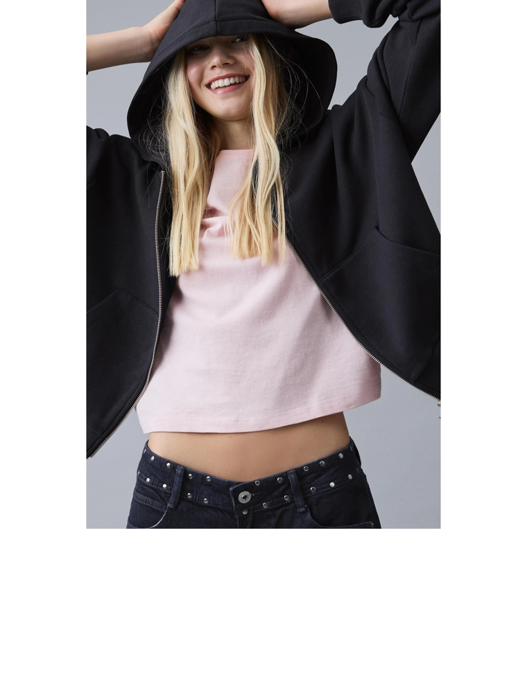 Худи на молнии с капюшоном и вышивкой