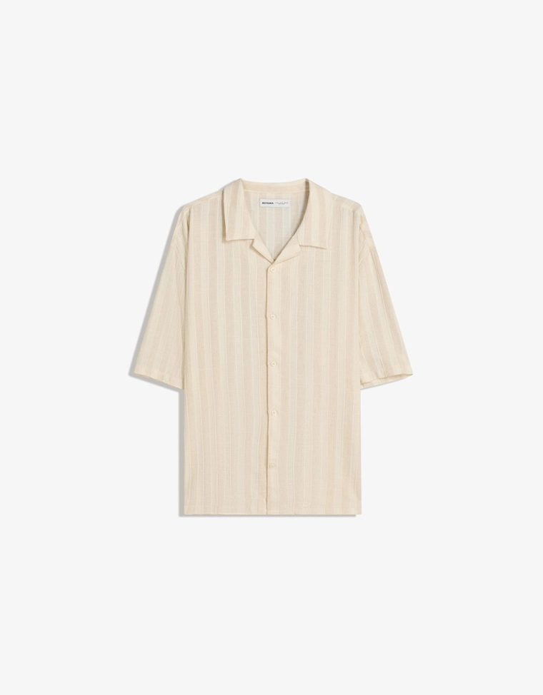 Рубашка коротким рукавом в стиле рустик