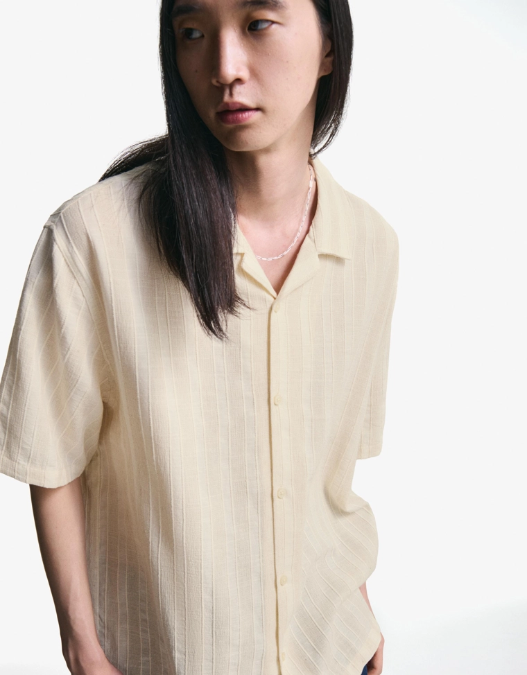 Рубашка коротким рукавом в стиле рустик