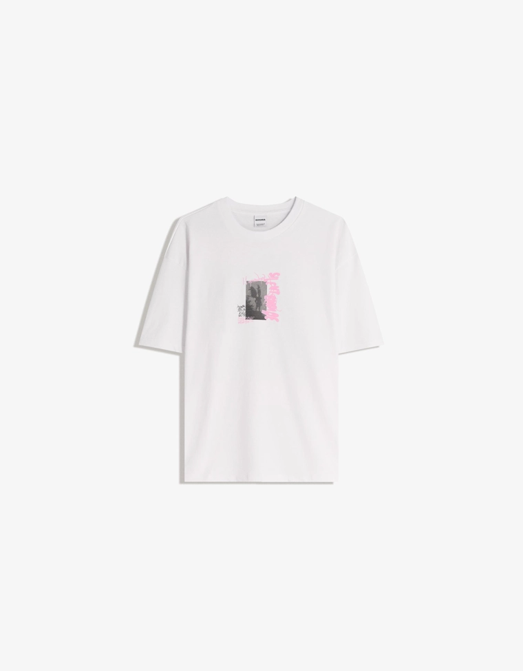 Футболка с коротким рукавом и принтом