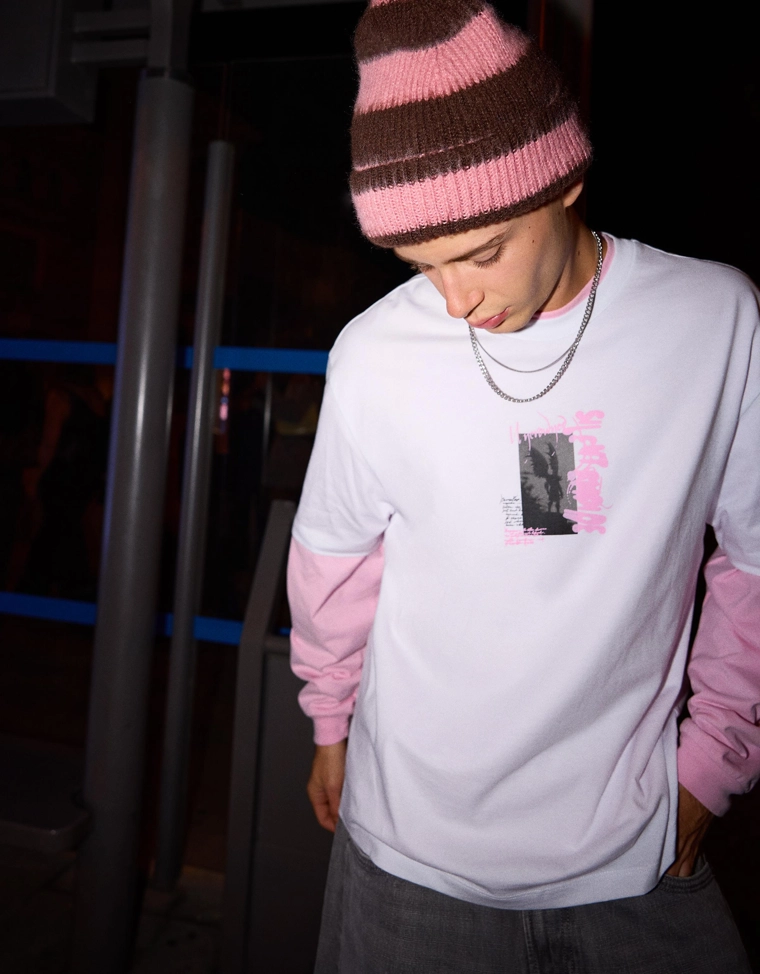 Футболка с коротким рукавом и принтом