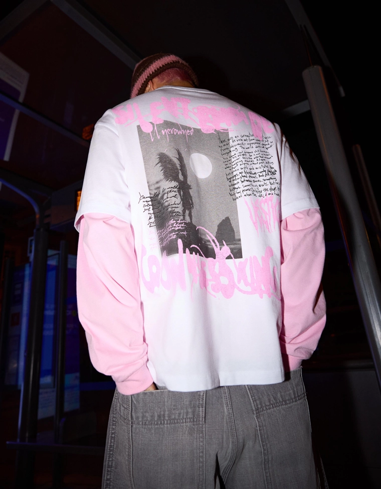 Футболка с коротким рукавом и принтом