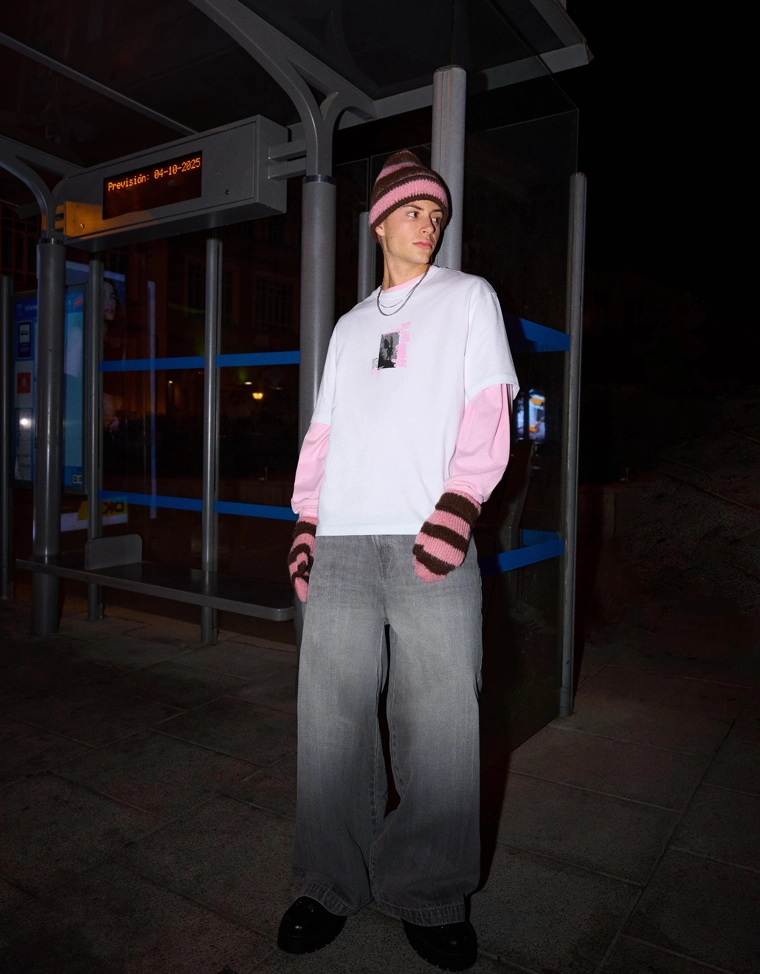 Футболка с коротким рукавом и принтом