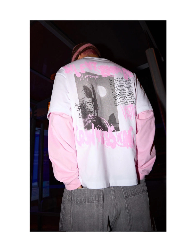 Футболка с коротким рукавом и принтом