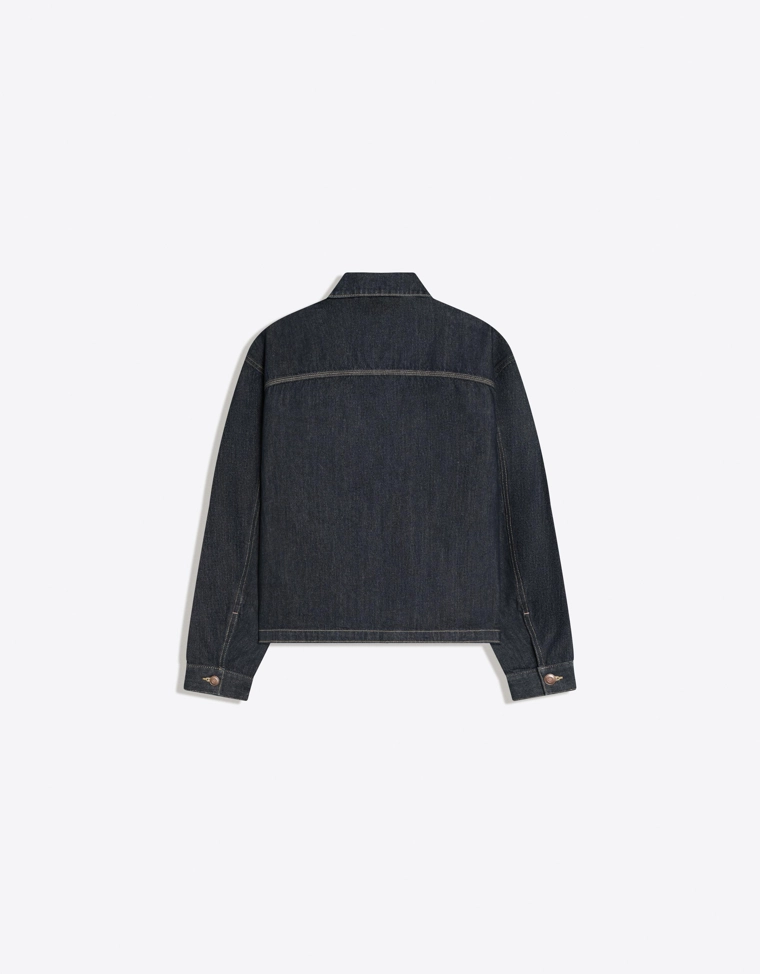 Джинсовая куртка-рубашка с карманом