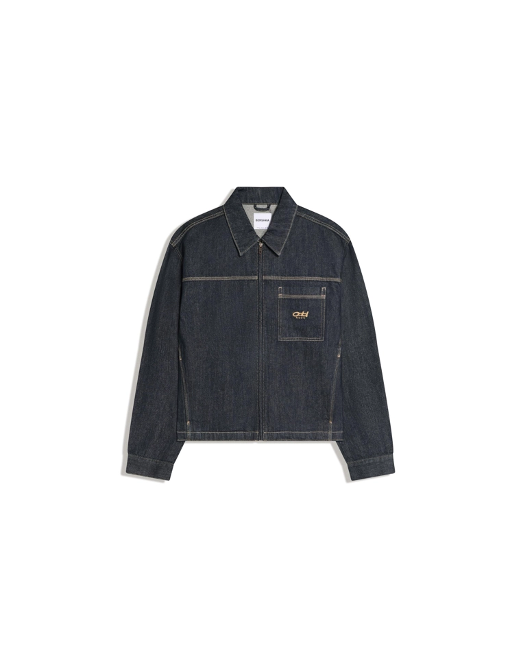 Джинсовая куртка-рубашка с карманом