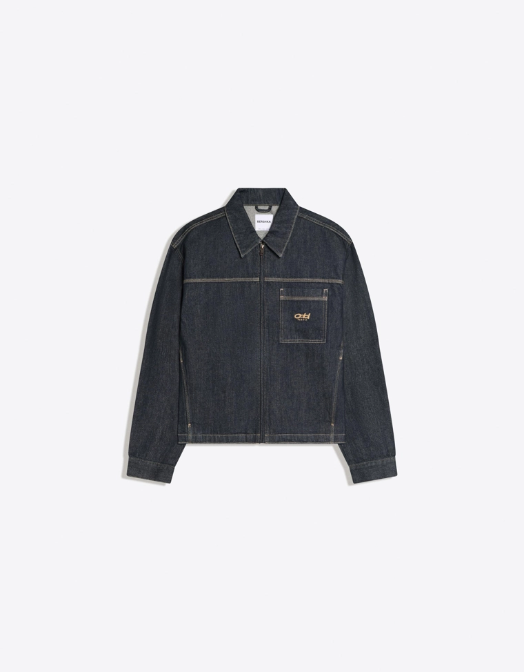 Джинсовая куртка-рубашка с карманом