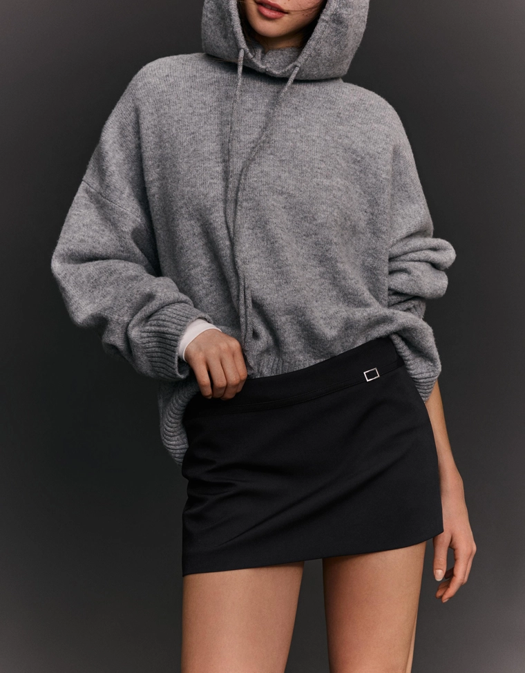 Юбка-шорты мини с пряжкой