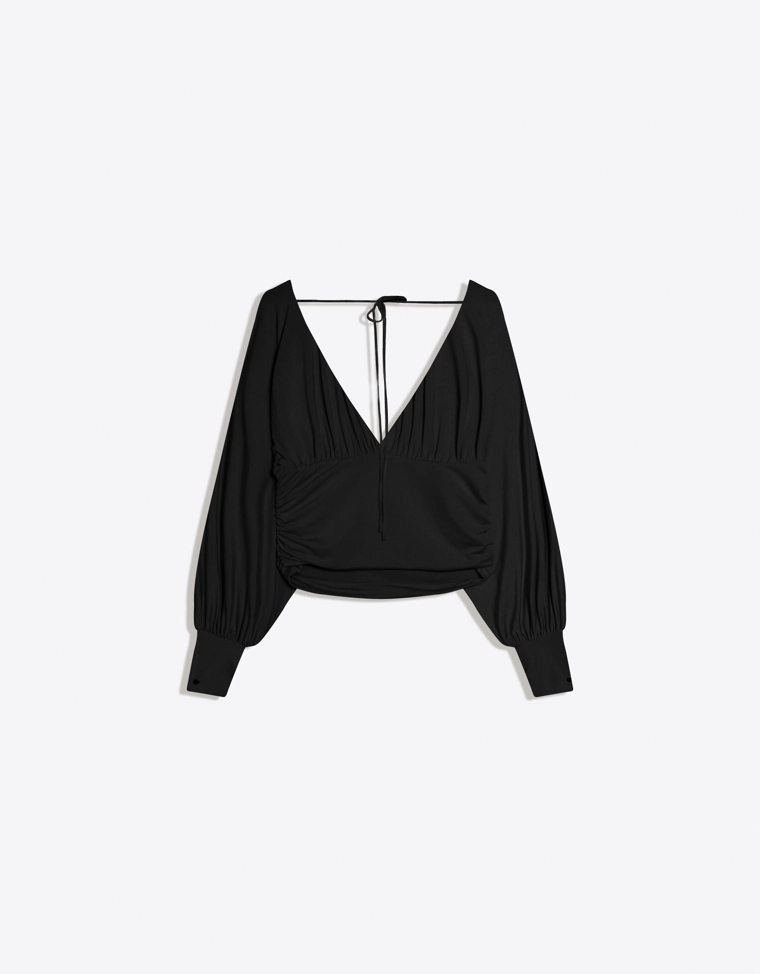 Топ с длинными рукавами и сборками