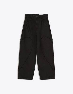 Брюки объемного свободного кроя с вышивкой- Заказать в России