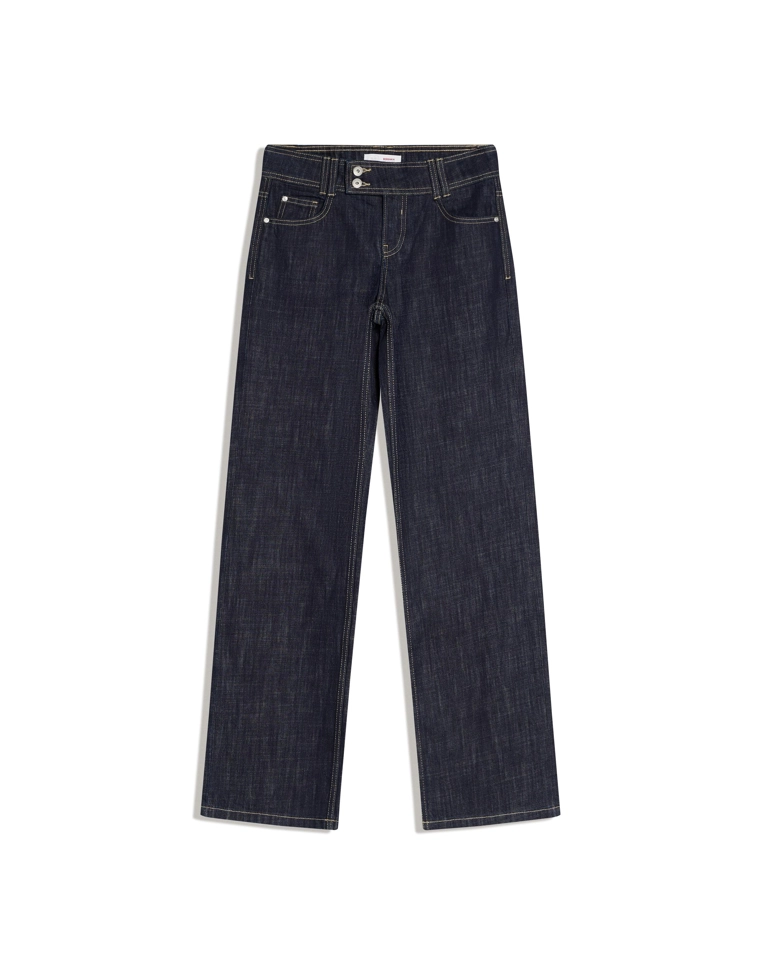 Джинсы свободного кроя с принтом