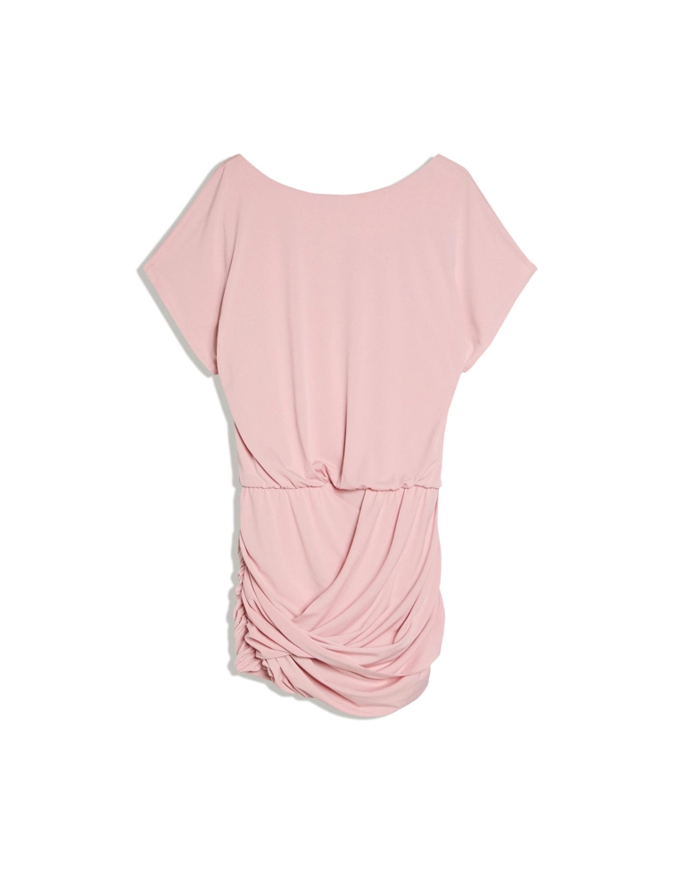 Платье с открытой спиной и драпированной юбкой