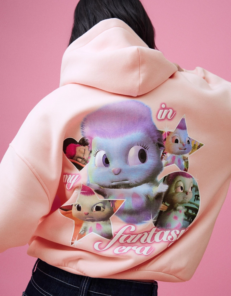 Худи Bibble с капюшоном и принтом