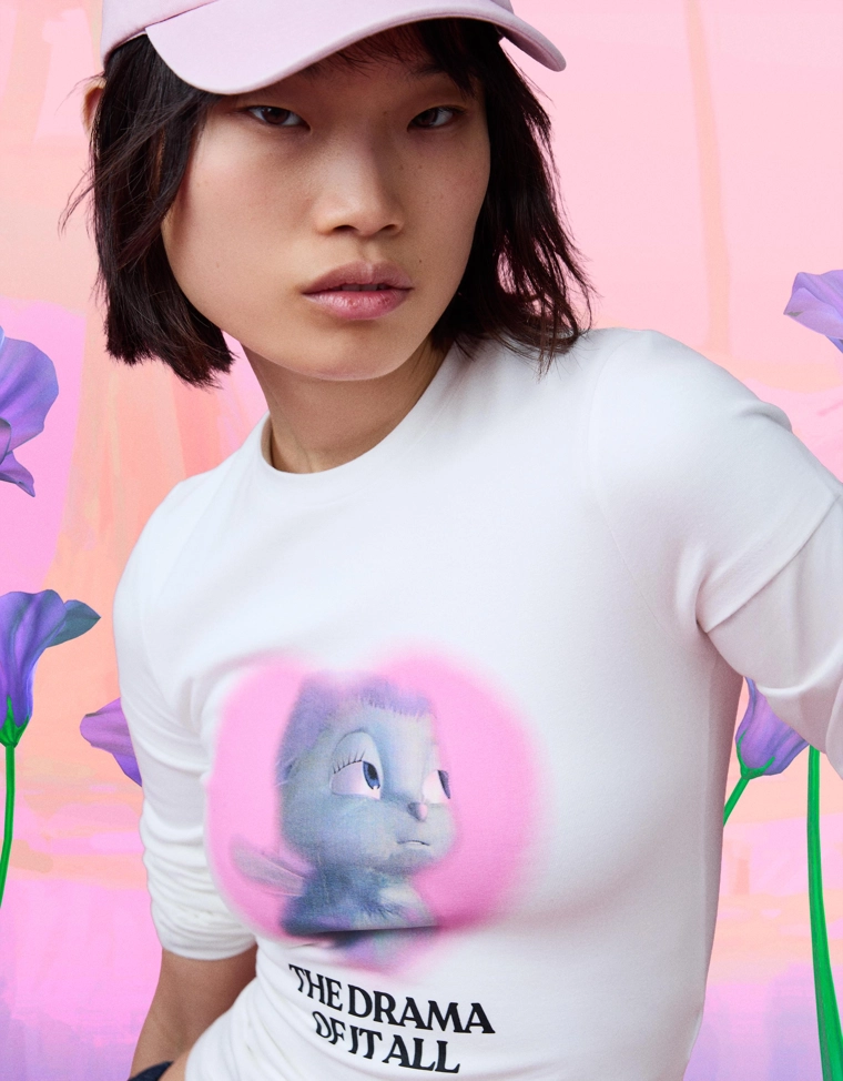 Футболка с короткими рукавами и принтом Bibble