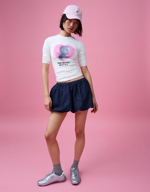 Футболка с короткими рукавами и принтом BIBBLE- Заказать в России