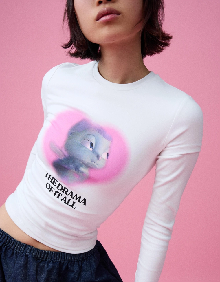 Футболка с короткими рукавами и принтом Bibble