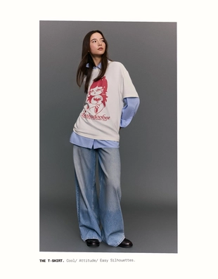 Футболка с короткими рукавами и принтом BEABADOOBEE- Заказать в России