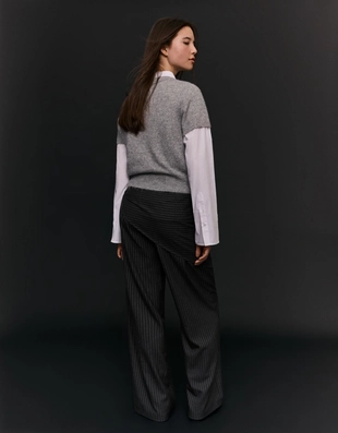 Брюки приталенного кроя с платком- Заказать в России