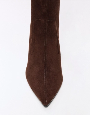 FITTED HIGH-HEEL ANKLE BOOTS- Заказать в России