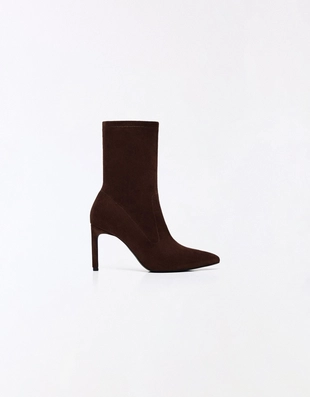 FITTED HIGH-HEEL ANKLE BOOTS- Заказать в России