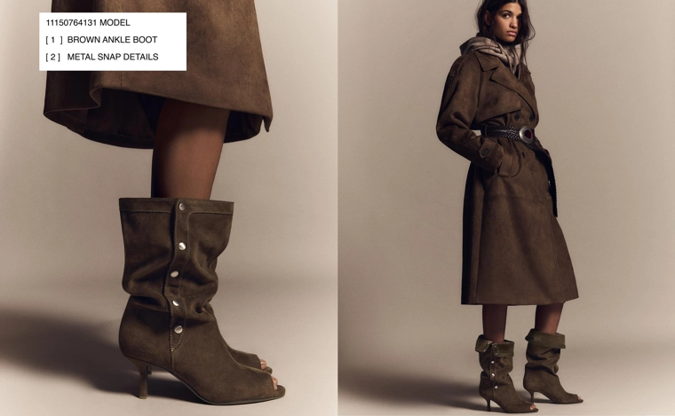 Heeled boots with split