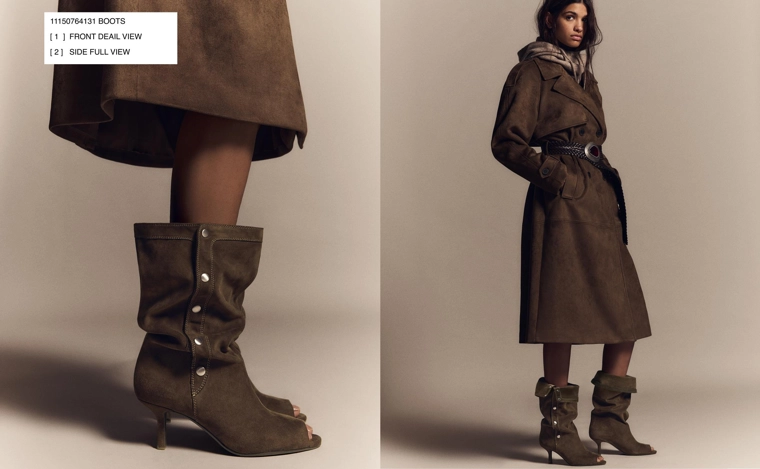 Heeled boots with split