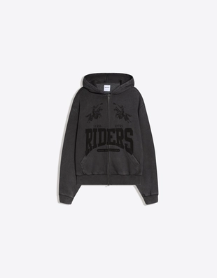 Куртка геометрического кроя с застежкой-молнией и принтом- Заказать в России