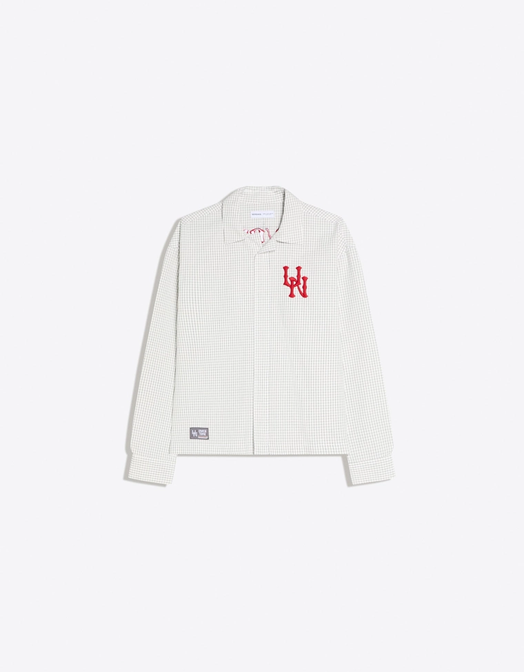 Рубашка свободного кроя с длинными рукавами и вышивкой