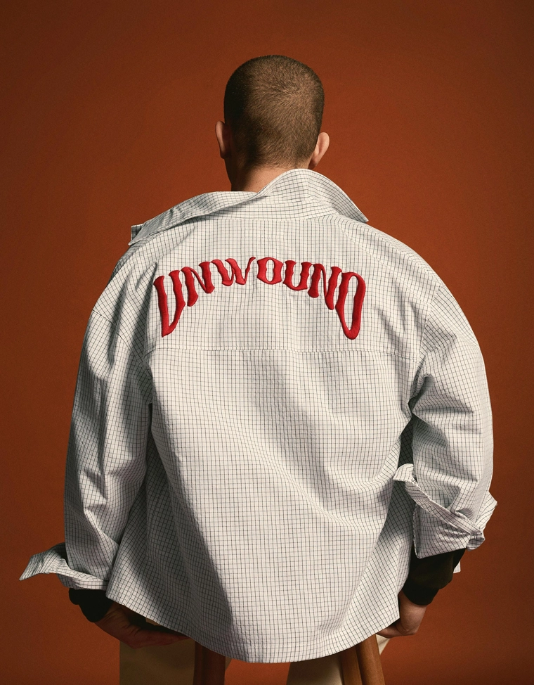 Рубашка свободного кроя с длинными рукавами и вышивкой