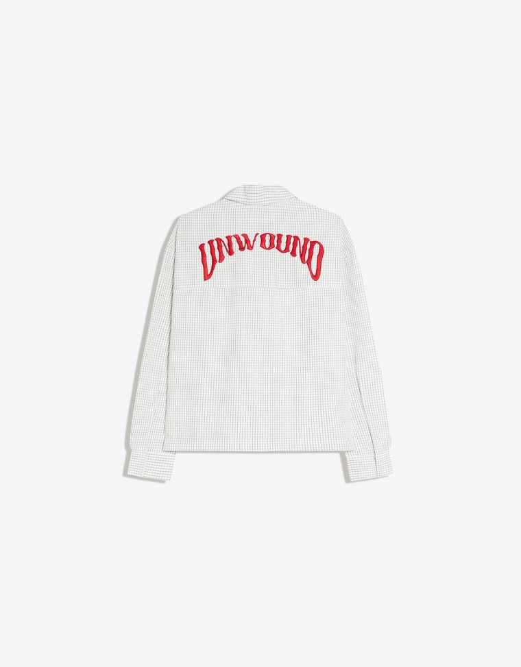 Рубашка свободного кроя с длинными рукавами и вышивкой